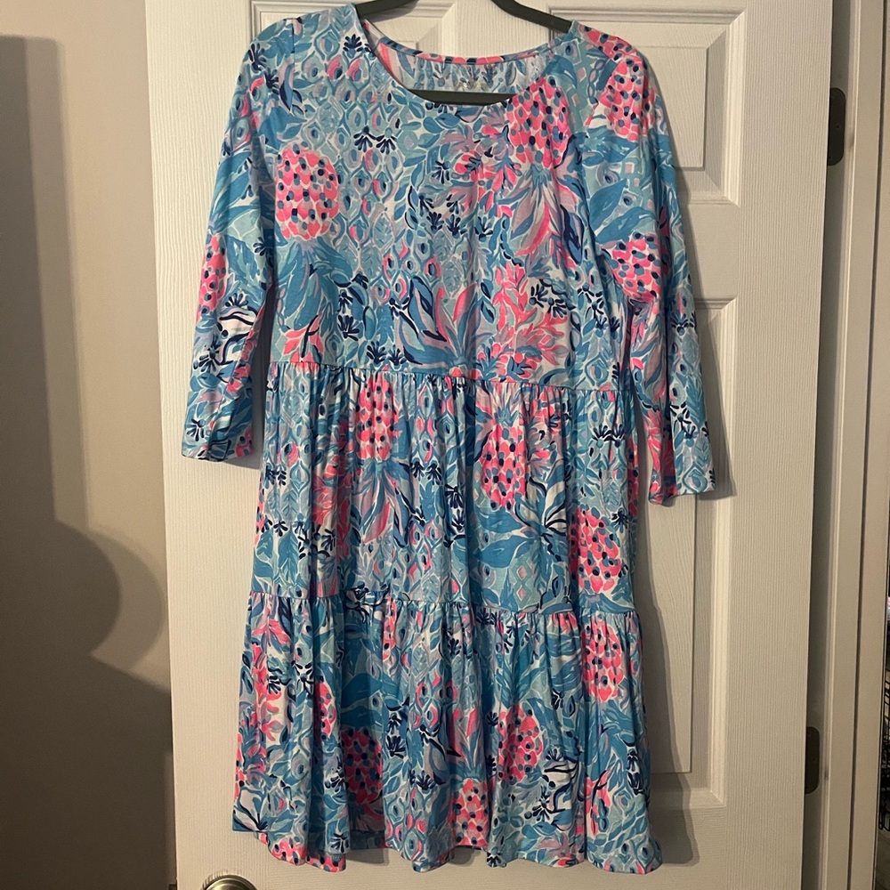 Lilly Pulitzer Quarter Sleeves Medium Geanna Dress